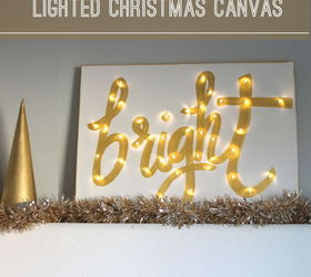 diy lighted canvas for christmas, christmas decorations, crafts, seasonal holiday decor