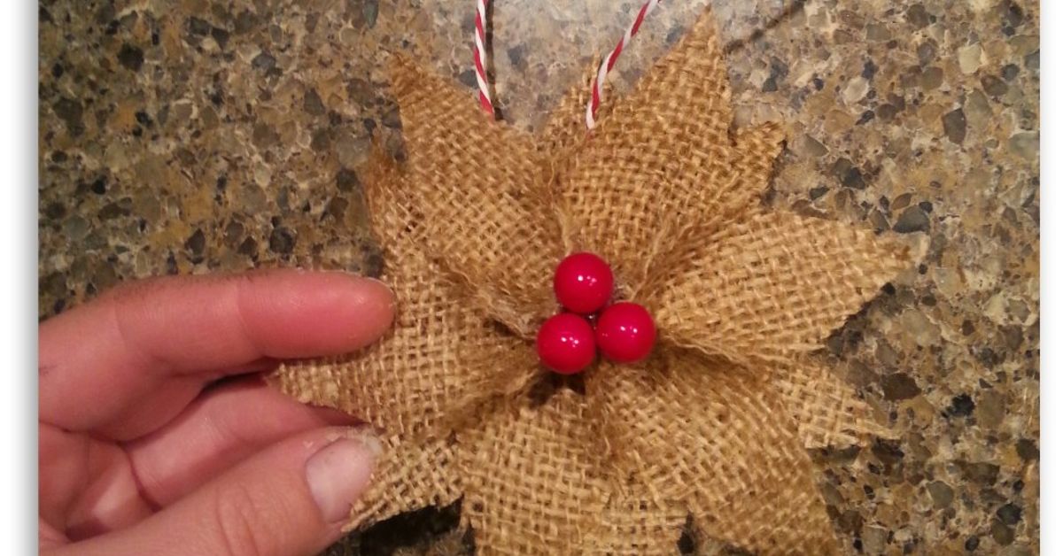 How to make burlap poinsettia Christmas ornaments Hometalk How to make burlap poinsettia Christmas ornaments Hometalk