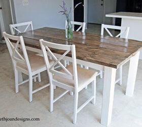 diy dinning table, diy, painted furniture, woodworking projects