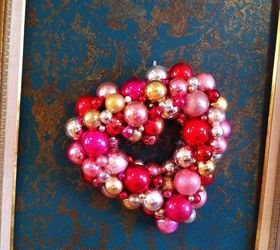 how to make a valentine ornament wreath, crafts, seasonal holiday decor, valentines day ideas, wreaths, Valentine Ornament Wreath made from Christmas Ornaments