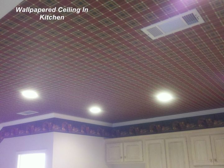 q wallpapered ceilings, cleaning tips, home decor