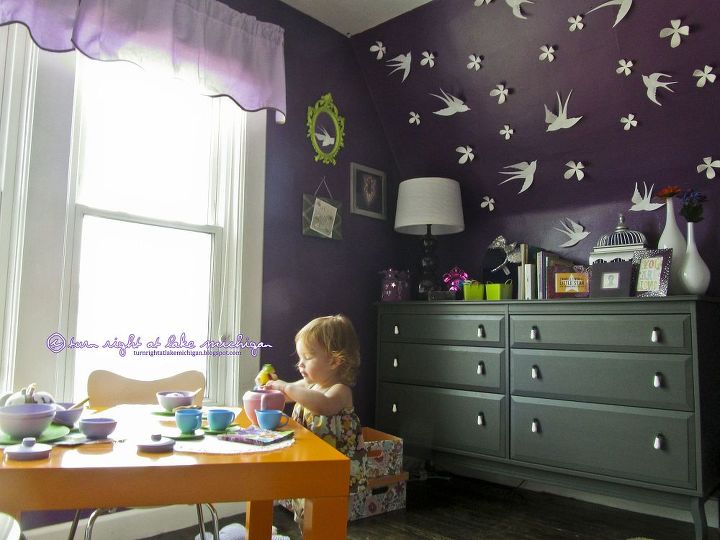 a vivid garden tea party toddler bedroom before during amp after, bedroom ideas, flooring, hardwood floors, home decor, From her bed and of course the princess herself