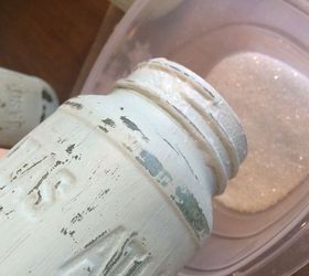 how to make painted snowy mason jars, christmas decorations, crafts, mason jars, seasonal holiday decor