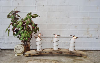 Repurposed Bed Spring Candle Holder