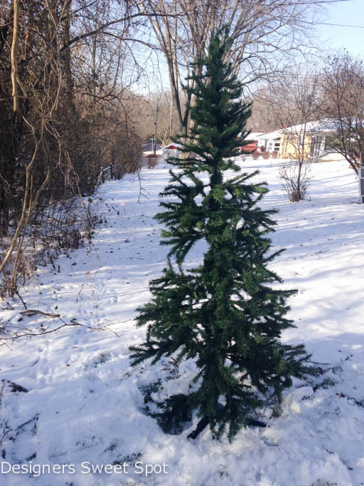 This is the tree before I painted it.