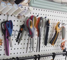 craft room organizational pegboard, cleaning tips, craft rooms, organizing
