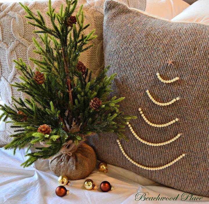 how to make holiday pillows with ideas from the thrift store, christmas decorations, crafts, seasonal holiday decor