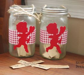 mason jar love buckets, chalkboard paint, crafts, mason jars, seasonal holiday decor, valentines day ideas, Valentines Love Buckets made using mason jars and Modge Podge