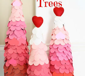 diy ombre valentine s day tree, seasonal holiday d cor, valentines day ideas
