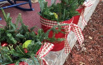  Decorações festivas de balde para a varanda de Natal