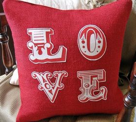 pottery barn inspired love pillow with graphic included, crafts, seasonal holiday decor, valentines day ideas