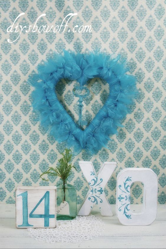a little non traditional valentine color, crafts, seasonal holiday decor, valentines day ideas, wreaths, DIY heart ribbon wreath painted paper mache X O and a painted wood block fun easy DIY Valentine decorative accents