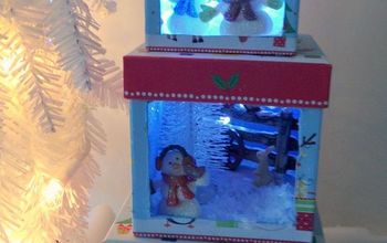  Dioramas iluminados de caixas de Natal empilháveis