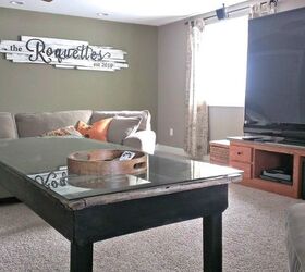 man cave with a woman s touch, entertainment rec rooms, home decor, Custom sign on the wall