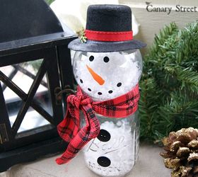how to make a mason jar snowman, christmas decorations, crafts, mason jars, repurposing upcycling, seasonal holiday decor