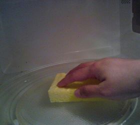 how to clean and disinfect the microwave with just vinegar and water, Step 4 Carefully open and remove the measuring cup or bowl Wipe the inside of the microwave clean with a damp sponge For stubborn stains dipping your sponge in the remaining vinegar and water mixture careful not to burn yourself