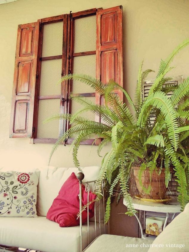 repurpose a spanish window to outdoor wall decor, outdoor furniture, repurposing upcycling, wall decor, woodworking projects