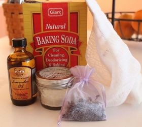 diy air freshener, cleaning tips, Just baking soda essential oil a mason jar and cheesecloth