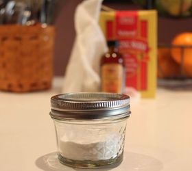 diy air freshener, cleaning tips, Fill jar with about an inch of baking soda