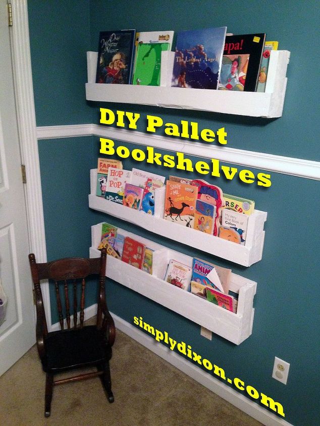 diy pallet bookshelves