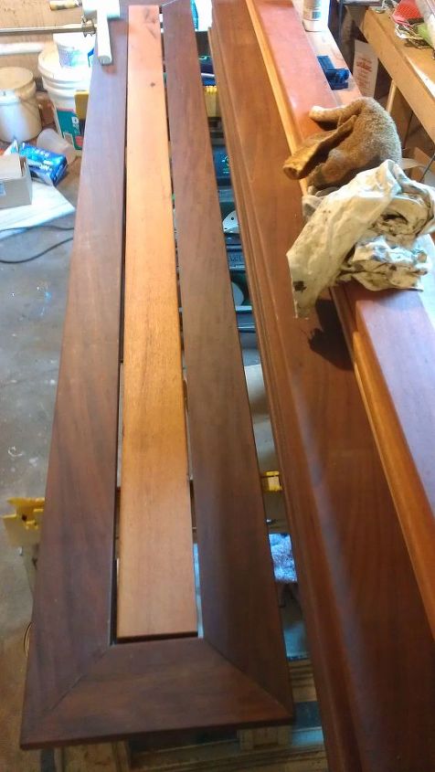 picnic table, diy, how to, painted furniture, woodworking projects, The first thing I did was orient all the pieces so there were no chips or eye catching pattern Next I sanded every piece from 60 grit up to 220 grit This removed any waves from the mill blades Last is a raged on coat of oil