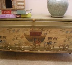 recycled toolbox, crafts, repurposing upcycling, A little paint and wallpaper border and 20 yrs later