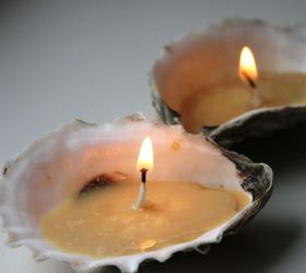 get crafty diy seashell candles, crafts