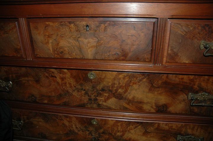 cleaning and appropriate finish for 100 eastlake bedroom set, Detail of Eastlake chest of drawers