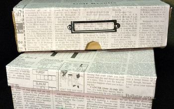 Cover Shoeboxes With Newspaper For Stylish Frugal Storage