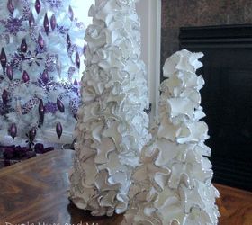 ruffled foam sheets glitter christmas tree cones diy, christmas decorations, crafts, how to, seasonal holiday decor