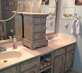 bathroom vanity makeover with annie sloan chalk paint, chalk paint, kitchen cabinets, painted furniture, Bathroom Vanity Makeover