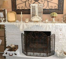 white fireplace amp mantel decor, fireplaces mantels, seasonal holiday d cor