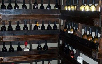  Armário de vinho DIY feito de caixas.