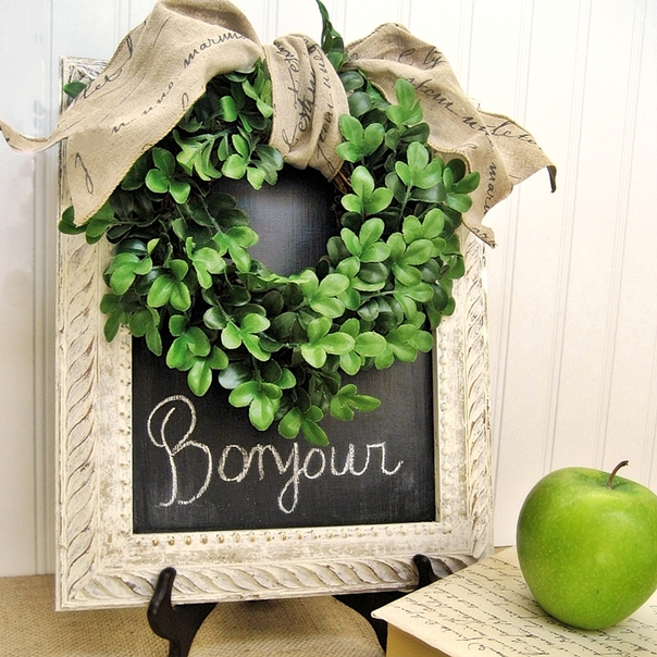 boxwood and french script bargains, crafts, home decor