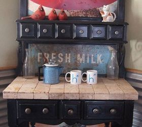 bakers rack turned coffee station, painted furniture, repurposing upcycling, Coffee Station makeover using repurposed materials