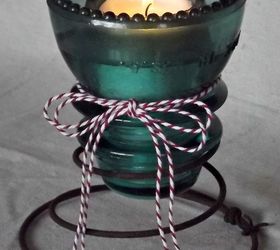 quick and easy upcycle bed spring and insulator votive, repurposing upcycling