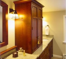 how to update a split level, architecture, home decor, Close up of bathroom cabinetry Split level renovation by Titus Built LLC