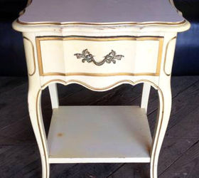 gold dipped legs on side tables, home decor, how to, painted furniture