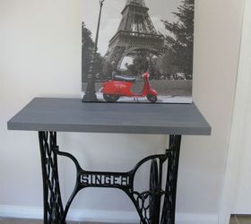 Singer Sewing Machine Cabinet Makeover to Hall Table