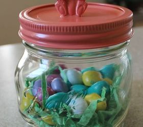 easter bunny jars, crafts, easter decorations, seasonal holiday decor