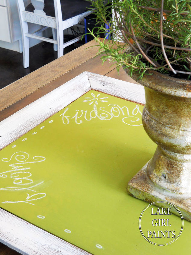 repurpose frame to tray make green chalkboard paint, repurposing upcycling, seasonal holiday d cor