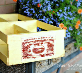create a faux wine box planter, flowers, repurposing upcycling, How to create a Faux Wine Box Planter from a Goodwill find