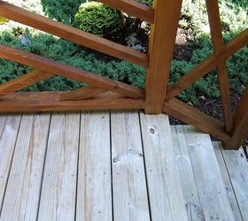 staining a deck with sikken s stain, decks, painting, porches, The handrails are complete
