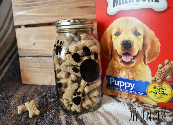 diy dog treat jar uma imitao de uma loja de contineres