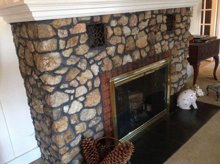 how to clean quartz rock fireplace, Vintage fireplace quartz rock needs to be cleaned