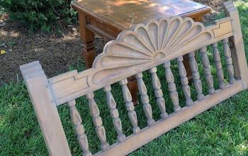 How to Make a Bench From an End Table and Headboard.