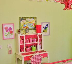 bright and cheery girls bedroom on a budget, bedroom ideas, home decor