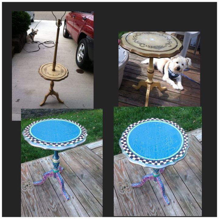 painted mckenzie child s inspired table, chalk paint, painted furniture