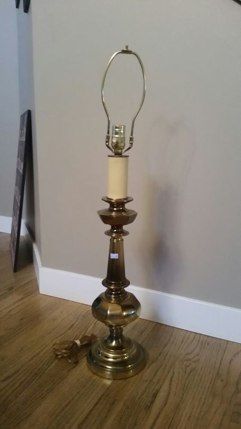 charity store brass lamp to upstyled edison lamp, crafts, lighting, painting