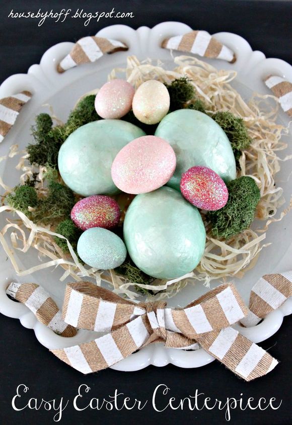 an easy easter centerpiece, easter decorations, seasonal holiday d cor